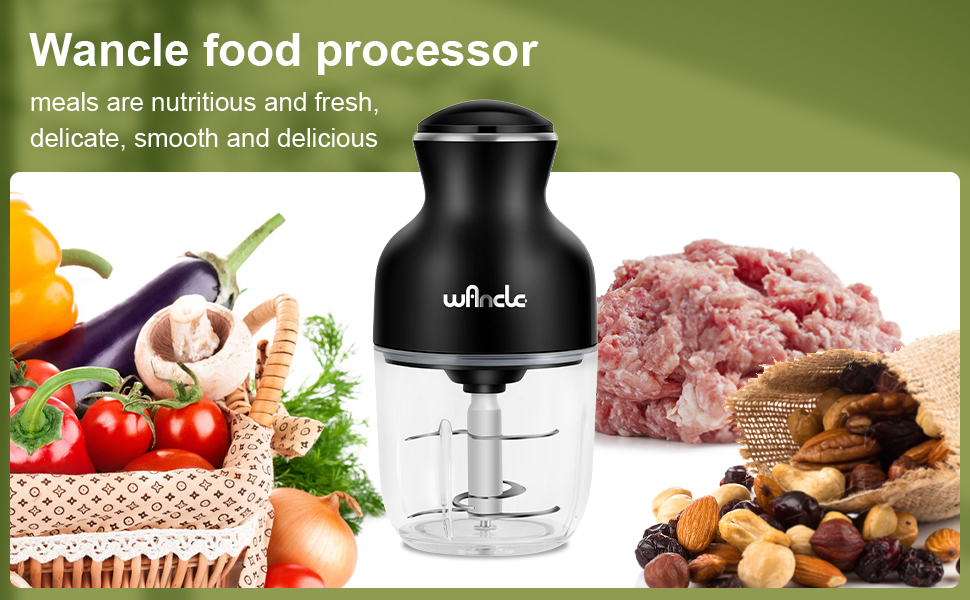 Wancle Food Processor, Multi-Functional Electric Food Chopper, Vegetable  Chopper, One-Touch Operation, Quiet, 350W, 600ML Baby Food Maker for  Grinding, Mixing, Whisking in Kitchen - Yahoo Shopping